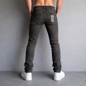 Mens Ksubi Van Winkle Skinny Jeans | Size 29 | Black Distressed Stretch Denim